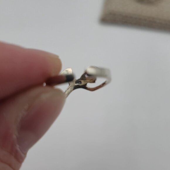 Size 3.25 Sterling Silver Human Shape Open Toe Ring A2641 - Picture 4 of 7